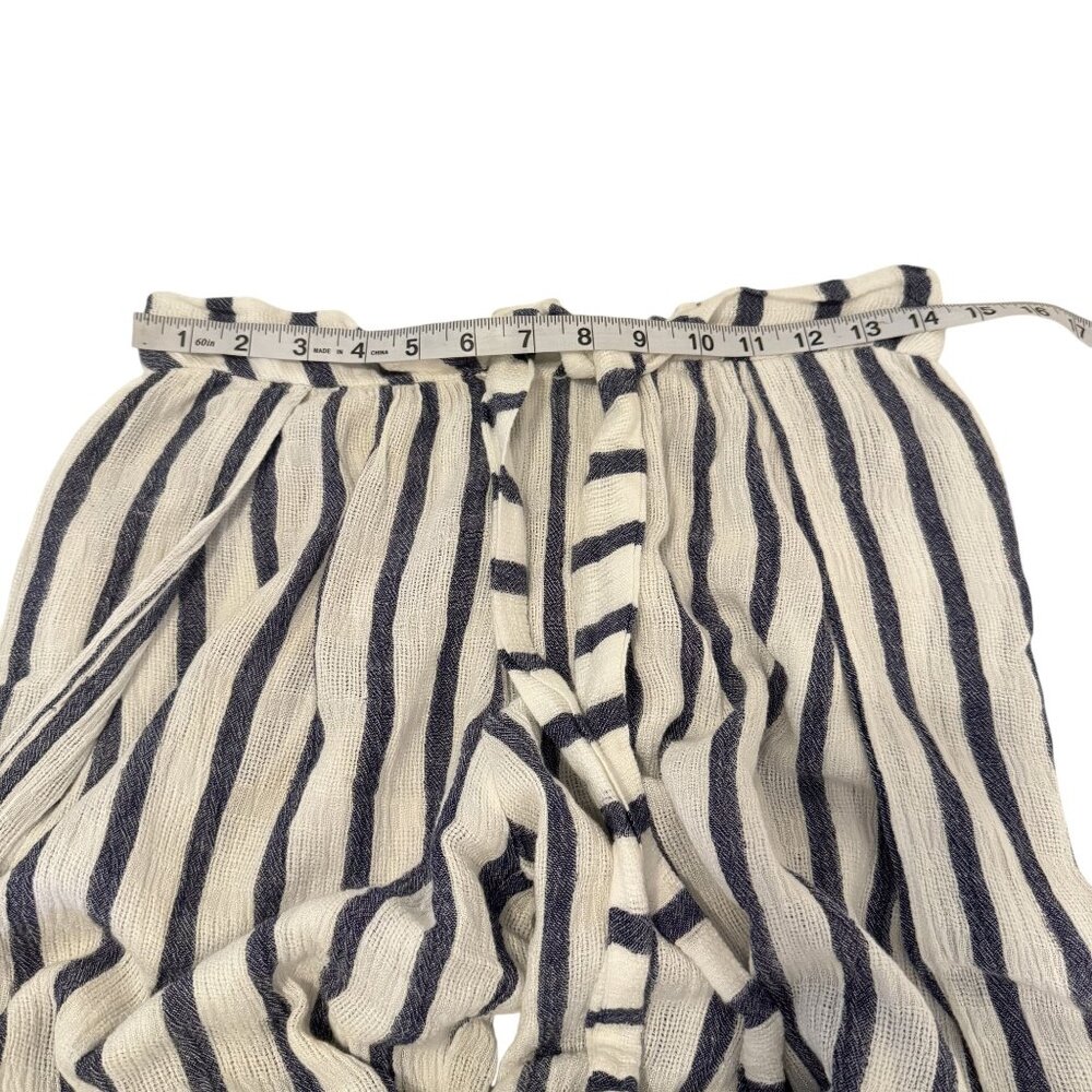 Becca Rebecca Virtue  Getaway Cover-Up Split Stripe Wide Leg Tie Waist Pants S - Picture 4 of 9